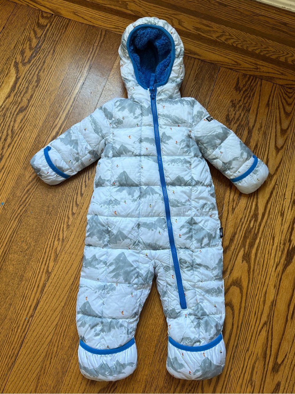 Spyder Infant Mountain Print Fleece-Lined Bunting Snowsuit 9/12M